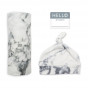 Swaddler et bonnet Hello Worldt - Marble
