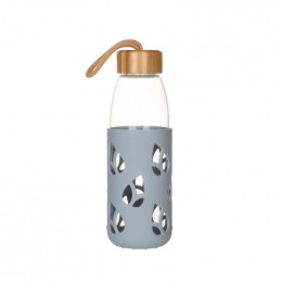 Bouteille en verre et silicone Gris 550 ml - Pebbly