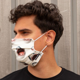Masque buccal en coton bio - Shark!!
