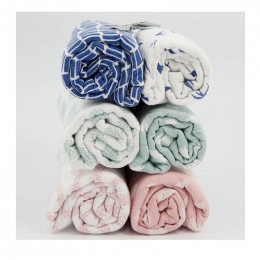 Langes d'emmaillotage en coton - Hirondelles bleues - Lot de 2
