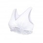 Soutien-gorge de grossesse et d'allaitement cache coeur en coton BIO - Blanc