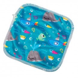 25 lingettes minky - Sous marin - Lot de 25