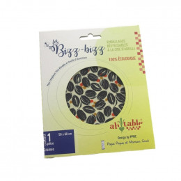 Emballage alimentaire réutilisable à la cire d'abeille - 50x60 cm - Graines