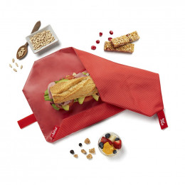 Pochette sandwich lavable et réutilisable Boc'n'Roll - Square Red