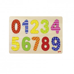 Puzzle en bois à encastrements - Chiffres - à partir de 2 ans
