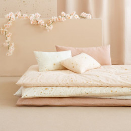 Petit coussin Laurel - Gold stella & Dream pink
