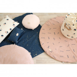 Petit coussin Laurel - Gold stella & Night blue