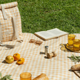 Nappe de pique-nique Sunshine - Melon vichy
