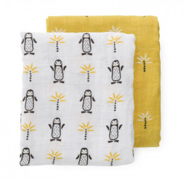 Set de 2 langes tétra Pinguin - 70 x 60 cm