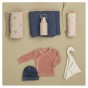 Bonnet bébé en velours - Indigo