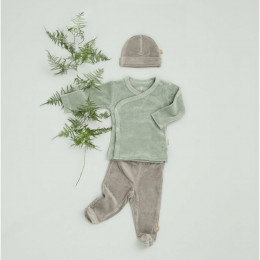 Pantalon bébé à pieds Paloma grey