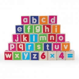 30 blocs alphabets en bois - à partir de 12 mois