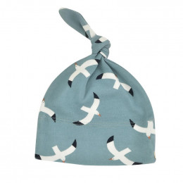 Bonnet en coton BIO - Mouettes Bleu