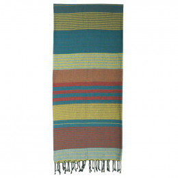 Fouta Ebène en coton Bio - Redblue - 100 x 200 cm