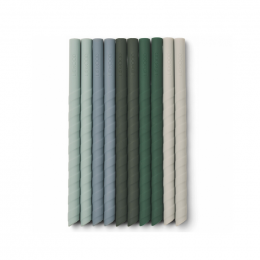 Set de 10 pailles Timoti - Green multi mix