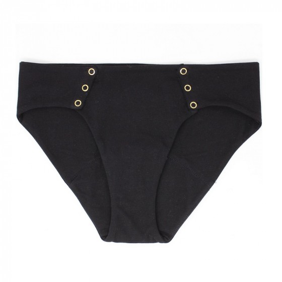 Culotte menstruelle à pressions - Légère - Noire