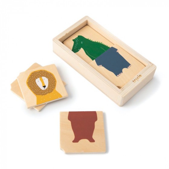 Puzzle animaux combo en bois Puzzle animaux combo en bois