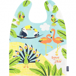 Grande serviette - bavoir - coton organique - Love is ine the air
