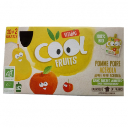 Cool Fruits - Pomme Poire Acerola - 12 gourdes