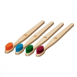 Brosse à dent en bois Enfant - Renard - Turquoise