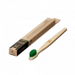 Brosse à dent en bois Enfant - Lapin - Vert