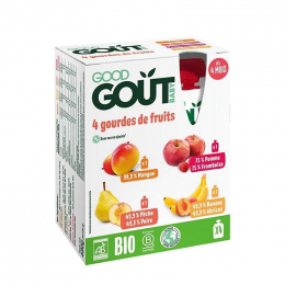Kit premiers fruits - 4 gourdes de 120g - dès 4 mois
