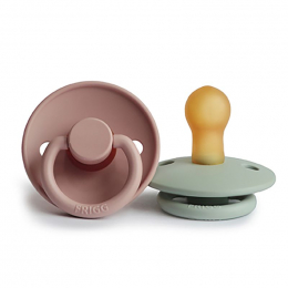Set de 2 tétines en latex Classic - Blush/seafoam