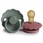 Set de 2 tétines en latex Daisy - Dusty rose/lily pad