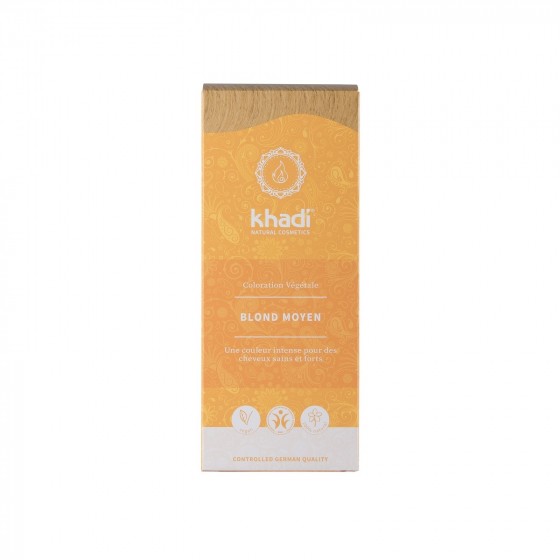 Coloration permanente aux plantes - blond moyen - 100 g Coloration permanente aux plantes - blond moyen - 100 g