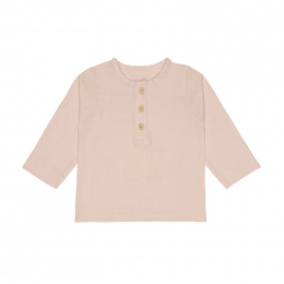 T-shirt manches longues en mousseline - coton biologique - powder pink