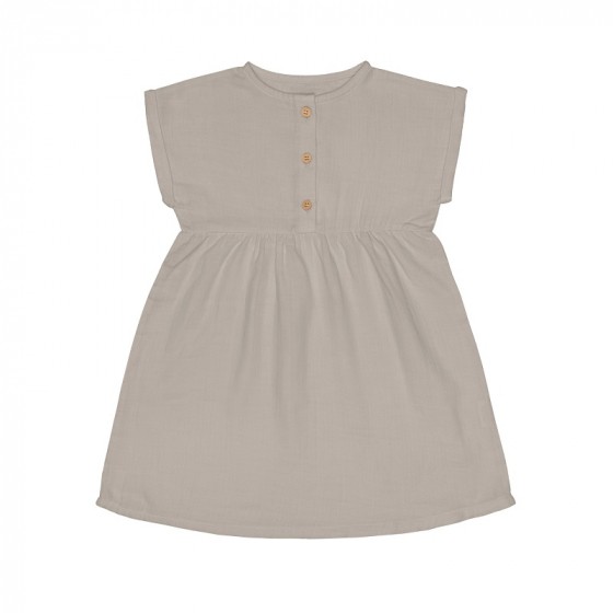 Robe en mousseline - coton biologique - taupe Robe en mousseline - coton biologique - taupe