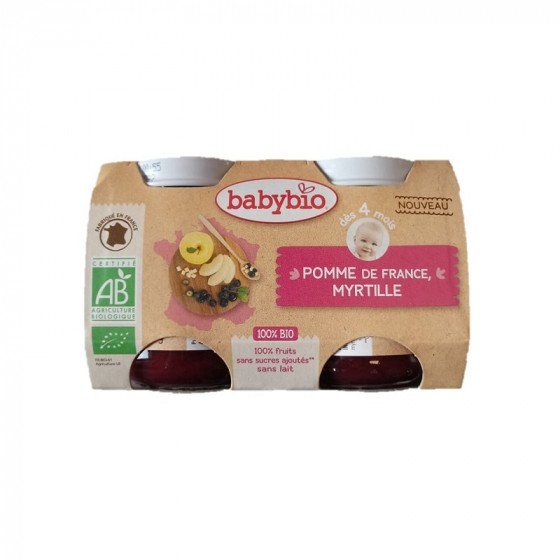 Pommes myrtille (dès 4 mois) 2 x 130 g Pommes myrtille (dès 4 mois) 2 x 130 g