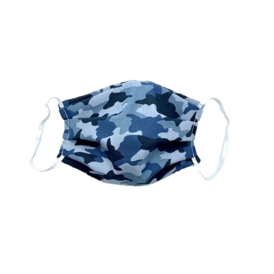 Masque buccal pour enfant - Camo bleu 