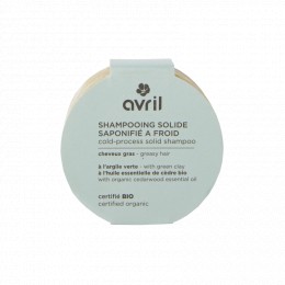 Shampooing solide Bio - Argile verte - Cheveux gras - 100 g