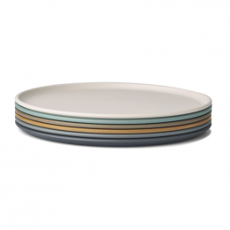 Assiettes Logan - 6-pack - Whale blue multi mix