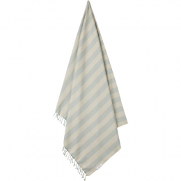 Serviette de plage Mona - Y & D stripe - Sea blue & sandy