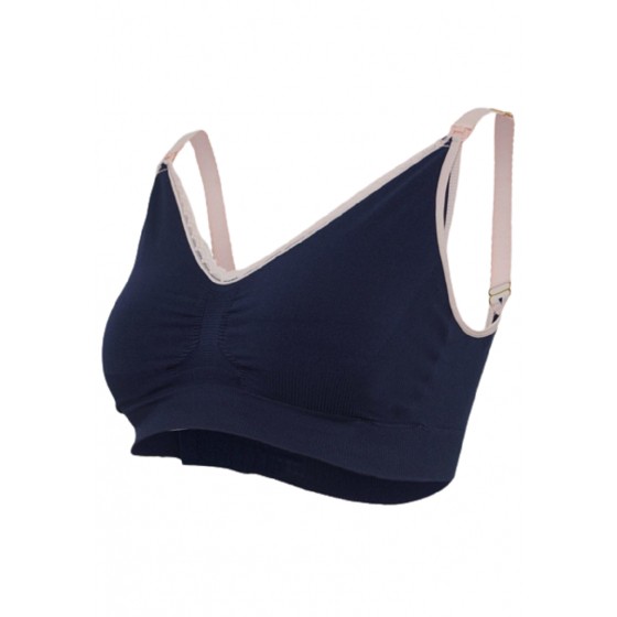 Soutien-gorge grossesse et allaitement doux Deluxe - Bleu marine Soutien-gorge grossesse et allaitement doux Deluxe - Bleu marine
