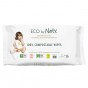 Lingettes douces pour bébé - Sans parfum 100% ECO - 56pcs