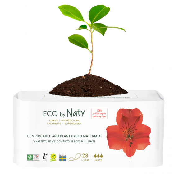 Protège-slips 100 % eco Flux Large - 28 pcs