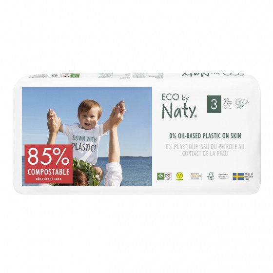 Couches ECO - Taille 3 Midi - (4 à 9 kg) - 50 langes Couches ECO - Taille 3 Midi - (4 à 9 kg) - 50 langes