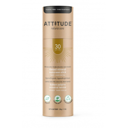 Bâton solaire minéral teinté sans parfum SPF 30 visage 30 g - Attitude