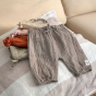 Pantalon en mousseline - coton biologique - taupe