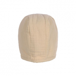 Bonnet en mousseline - coton biologique - nature