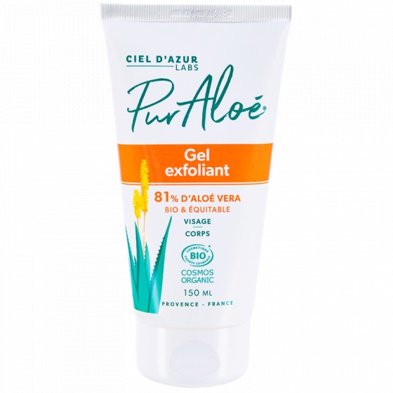 Gel exfoliant visage à l'aloe vera 81% BIO 150 ml Gel exfoliant visage à l'aloe vera 81% BIO 150 ml