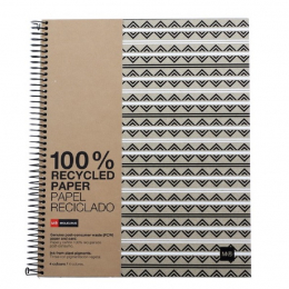 Cahiers à spirales A5 - papier 100 % recyclé - 240 pages