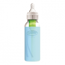 Manchon pour biberon en verre de 250 ml - Bleu