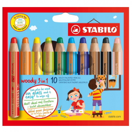 Crayons de couleur - Stabilo Woody 3 en 1 - PEFC