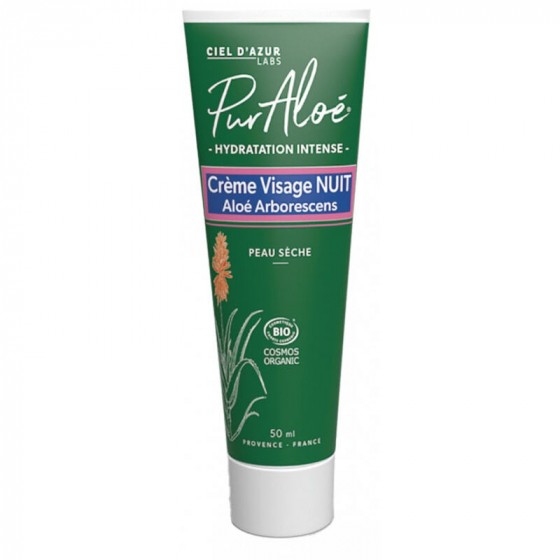 Crème visage de nuit Bio - Aloé Arborescens - 50 ml Crème visage de nuit Bio - Aloé Arborescens - 50 ml