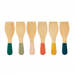 Spatules à raclette en bois lot de 6 pièces - Pebbly