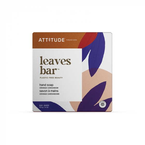 Attitude - Savon pour les mains - Leaves bar - Orange cardamome